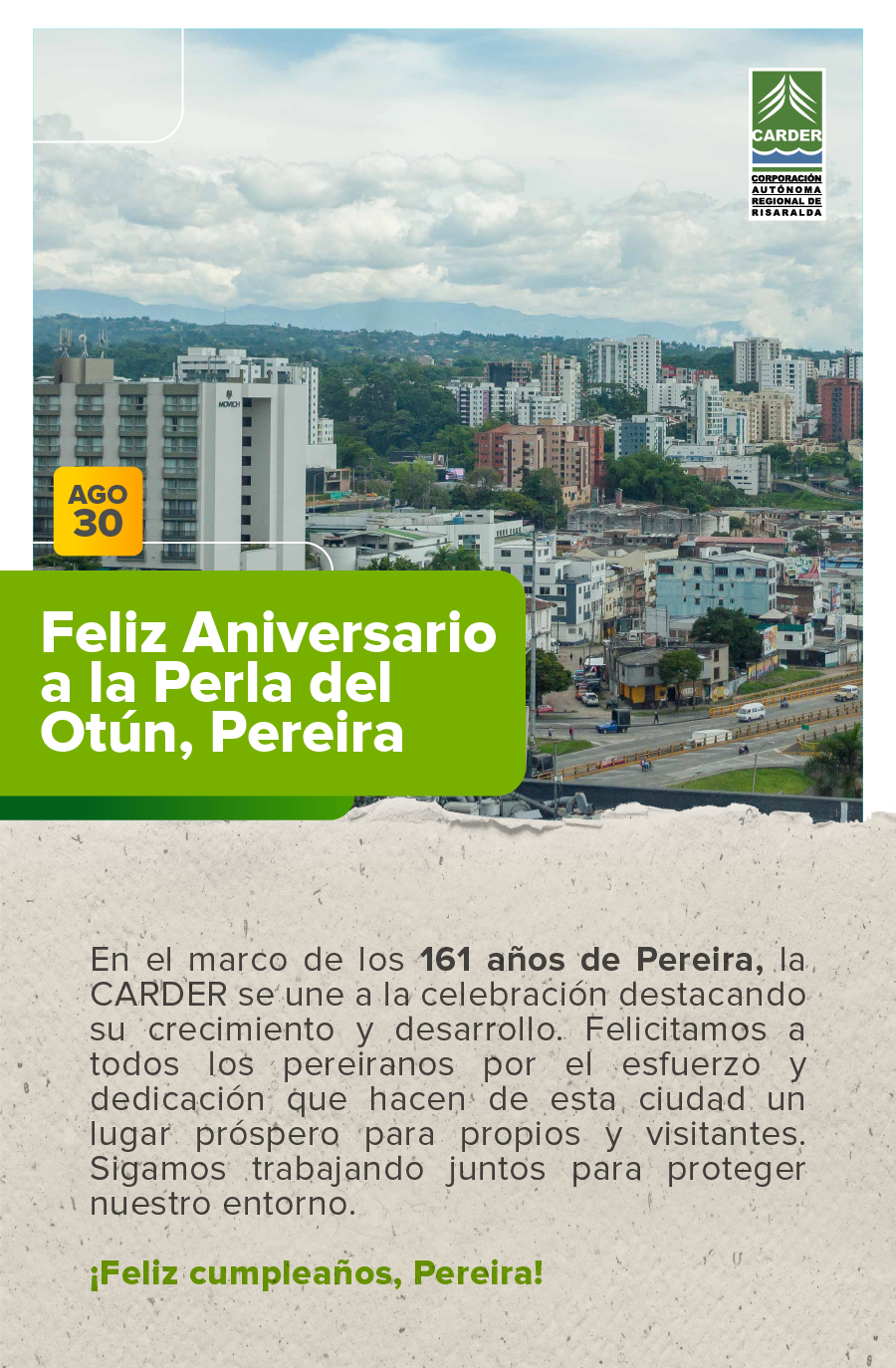 Feliz Aniversario Pereira