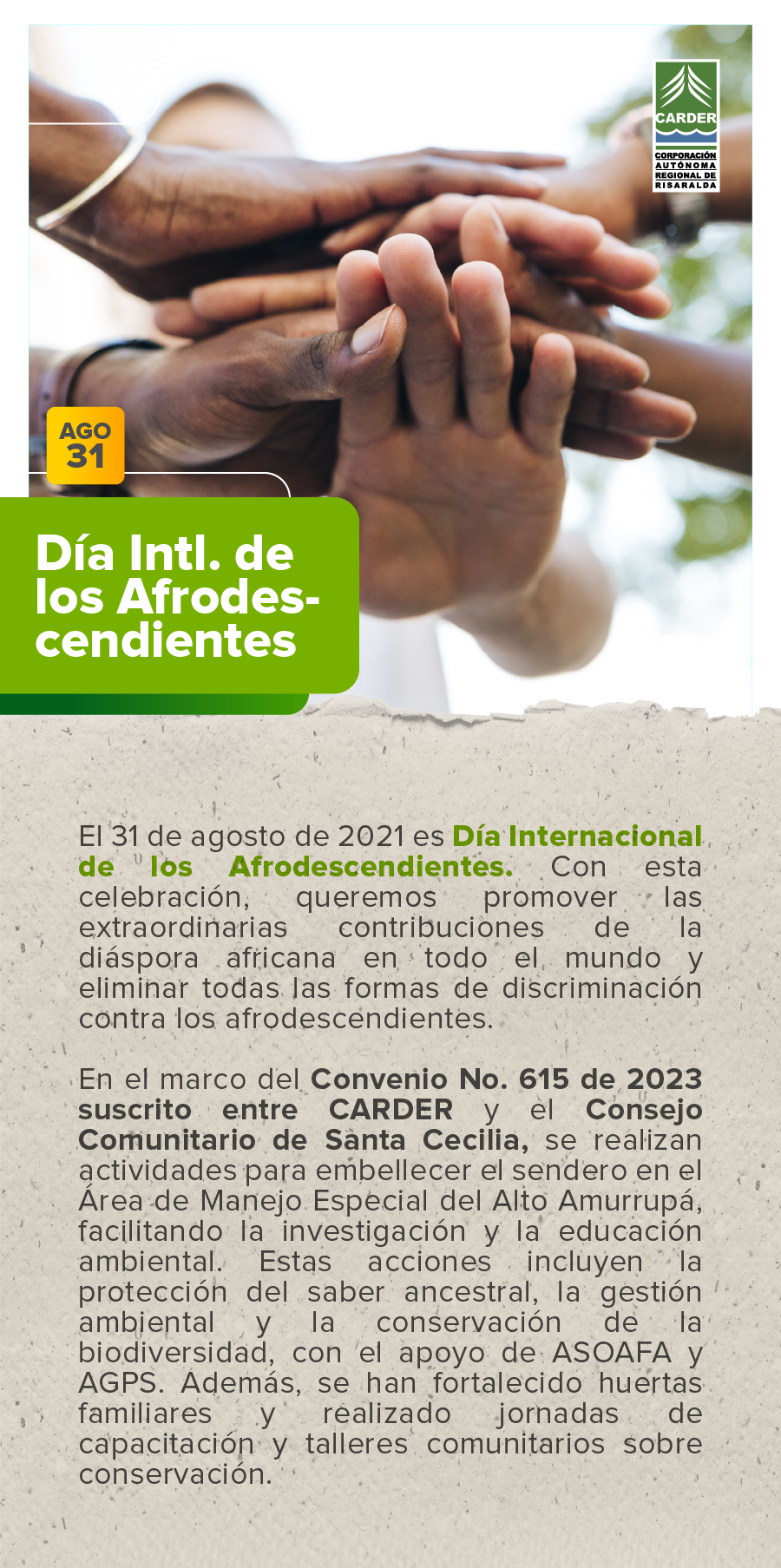 Día Internacional de los Afrodescendientes