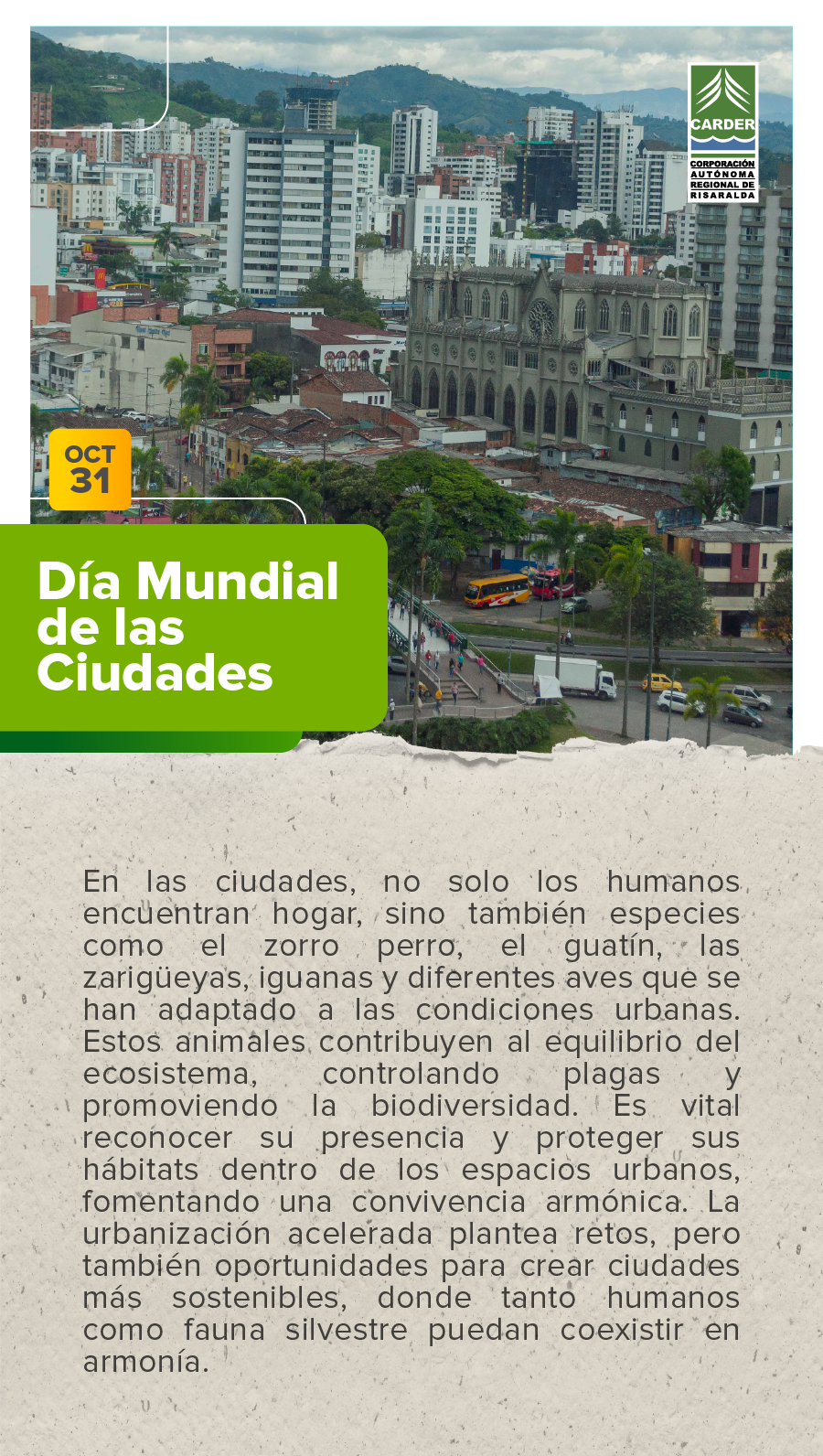 Día Mundial de las Ciudades.