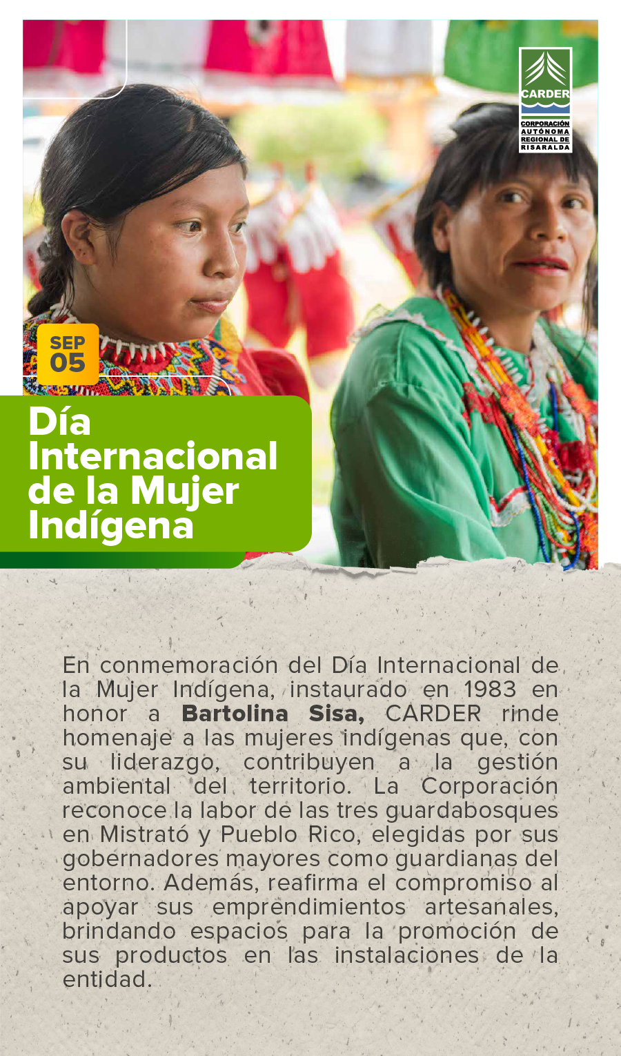 Día Internacional de la Mujer Indígena.