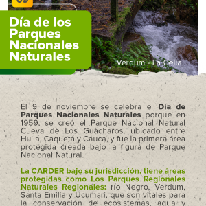 Día de los Parques Nacionales Naturales.