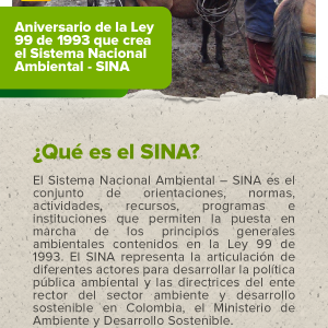 Aniversario de la ley 99, que crea el Sistema Nacional Ambiental – SINA